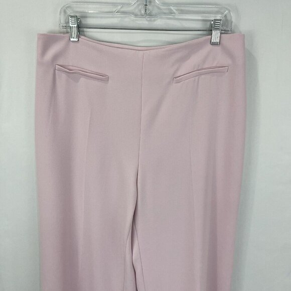 Zara Women's Full Length Flared Pants Size XL Pink High Rise Trousers - Picture 2 of 13
